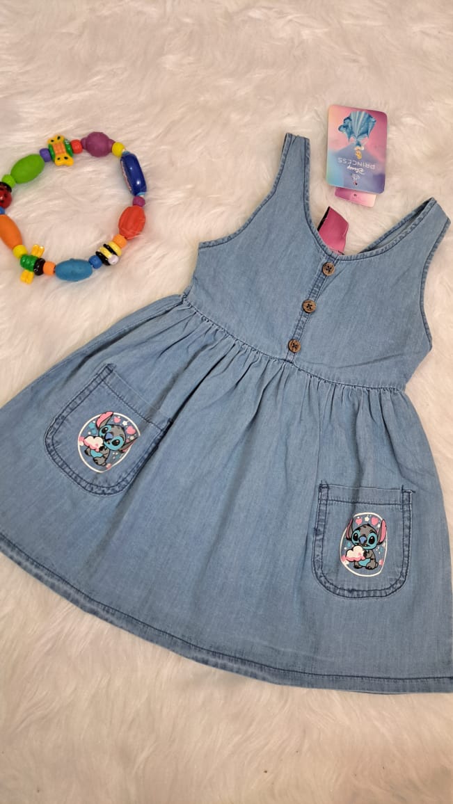 Robe jean a bretelles