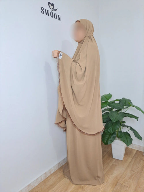 Takm Salat 2 pièces beige